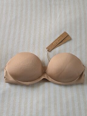 SKIMS Ultimate Push Up Strapless Bra Size:30B Clay